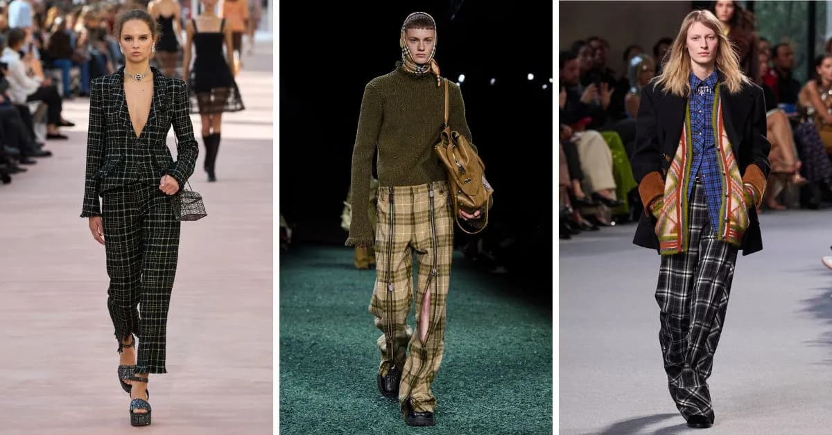 Stylizacje spodni w kratę damskie, które zachwycą każdą kobietę